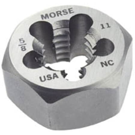 Rethreading Die, Hexagonal, Series 1266M, Metric, M5x08, 14 Thickness, Carbon Steel, Bright